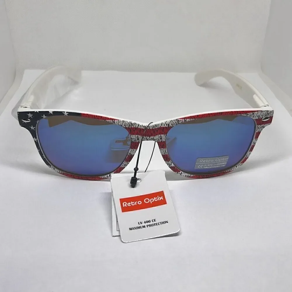 Patriotic retro unisex classic USA sunglasses